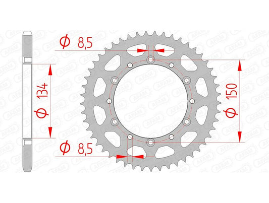 AFAM Steel Standard Rear Sprocket 16204 - 520 - 1074556005