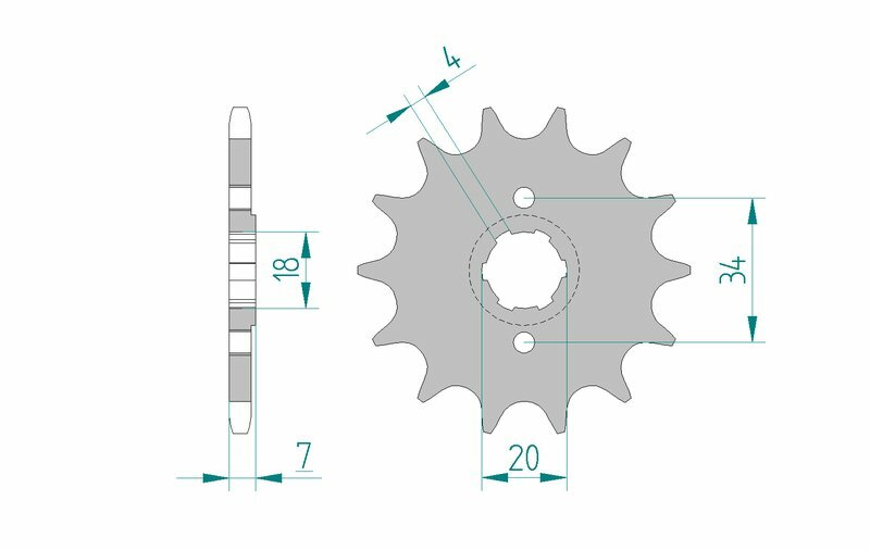 AFAM Steel Standard Front Sprocket 20203 - 520 - 1074557002