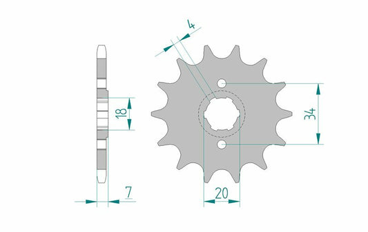 AFAM Steel Standard Front Sprocket 20203 - 520 - 1074557003