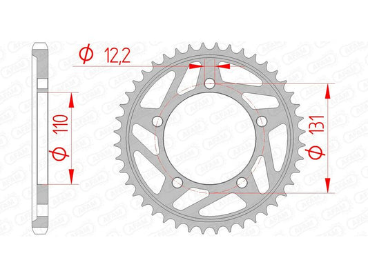 AFAM Steel Standard Rear Sprocket 164800 - 525 - 1074571004