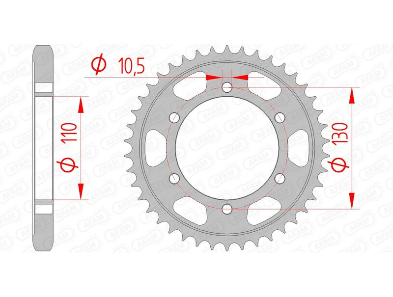 AFAM Steel Standard Rear Sprocket 16502 - 530 - 1074575001