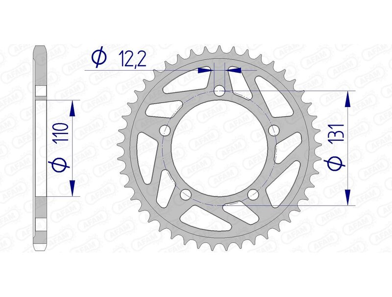 AFAM Aluminium Rear Sprocket 165801 - 520 - 1074578005