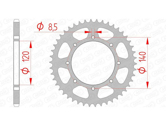 AFAM Steel Standard Rear Sprocket 16600 - 520 - 1074581001