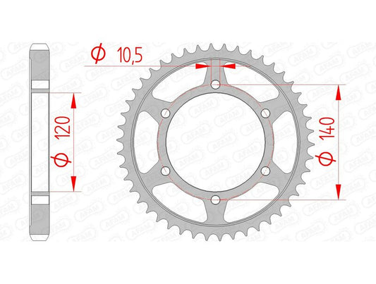 AFAM Steel Standard Rear Sprocket 16603 - 530 - 1074584007
