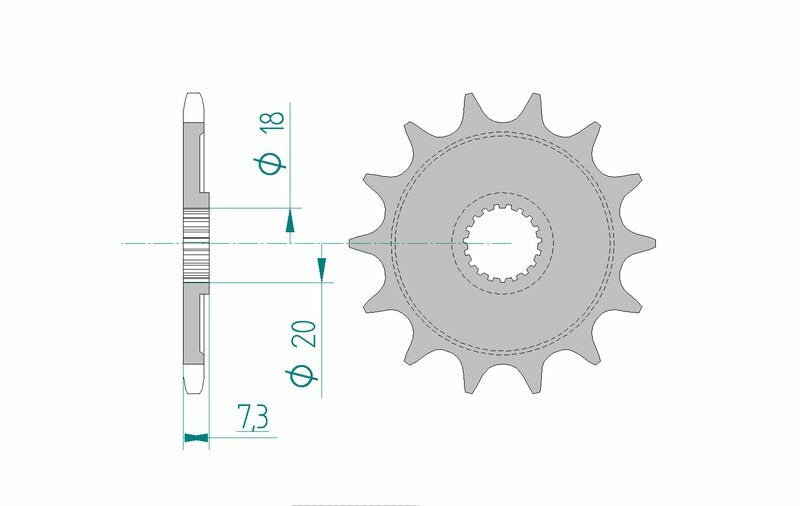 AFAM Steel Standard Front Sprocket 20206 - 520 - 1074590002