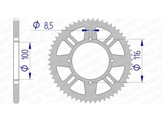 AFAM Aluminium Rear Sprocket 17104420 - 1074596001