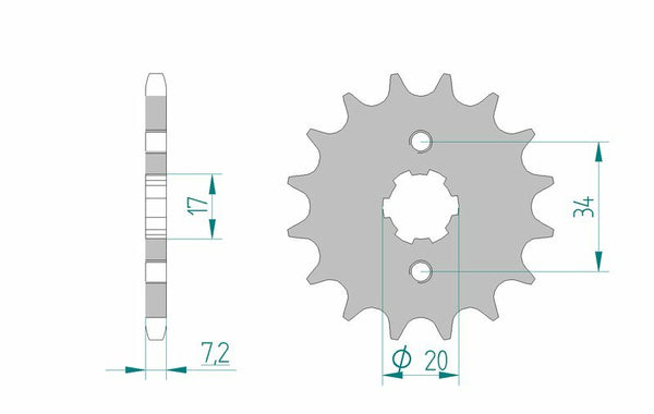 AFAM Steel Standard Front Sprocket 20209 - 428 - 1074601004