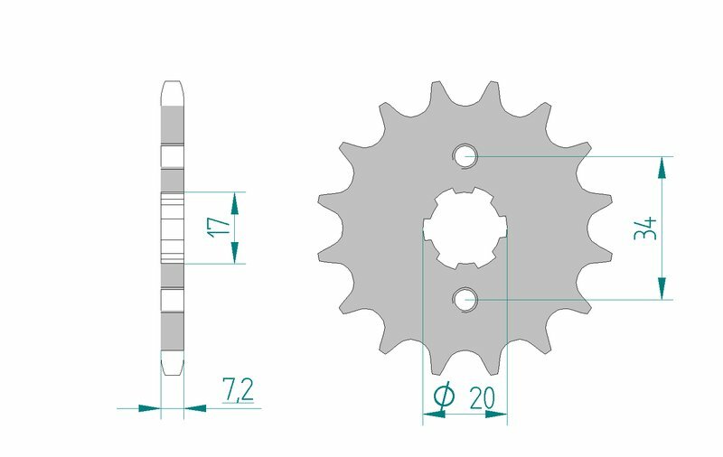 AFAM Steel Standard Front Sprocket 20209 - 428 - 1074601005