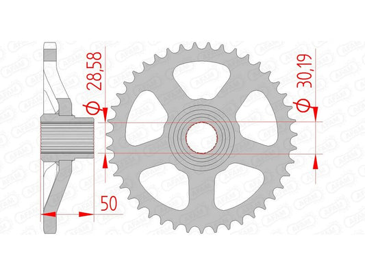 AFAM Steel Standard Rear Sprocket 35100 - 415 - 1074610002