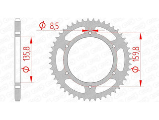 AFAM Stahl Standard Kettenrad 35304 - 520 - 1074621004