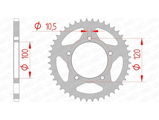 AFAM Steel Standard Rear Sprocket 35801 - 520 - 1074625001