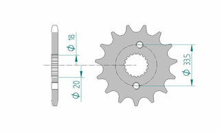 AFAM Steel Standard Front Sprocket 20211 - 420 - 1074633001