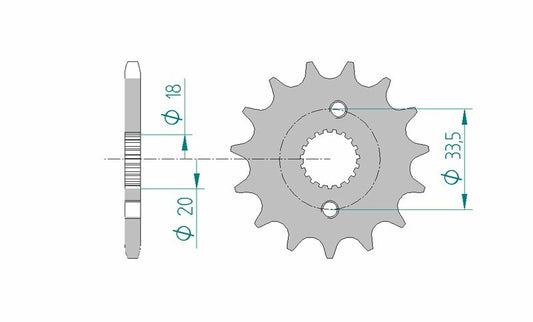 AFAM Steel Standard Front Sprocket 20211 - 420 - 1074633002