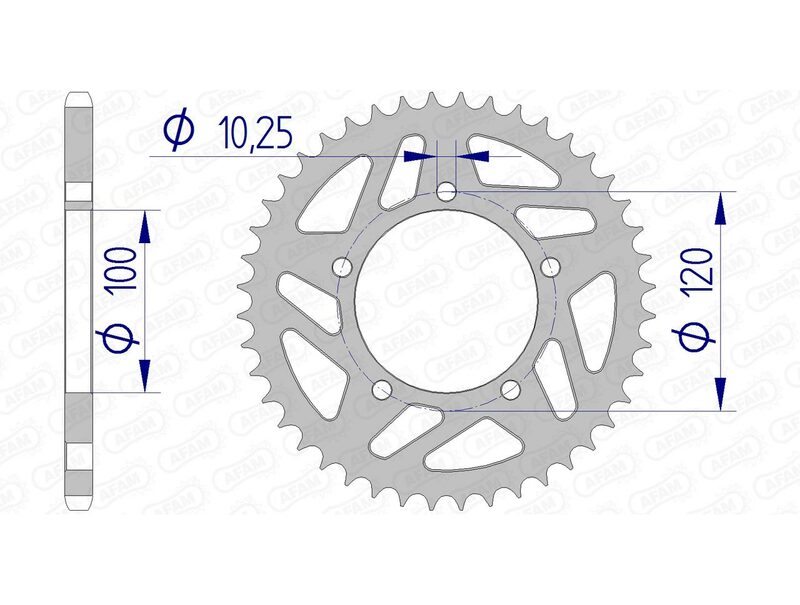 AFAM Aluminium Rear Sprocket 36801 - 520 - 1074635001