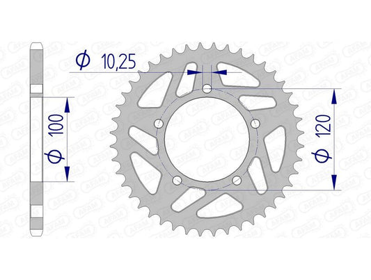 AFAM Aluminium Rear Sprocket 36801 - 520 - 1074635002