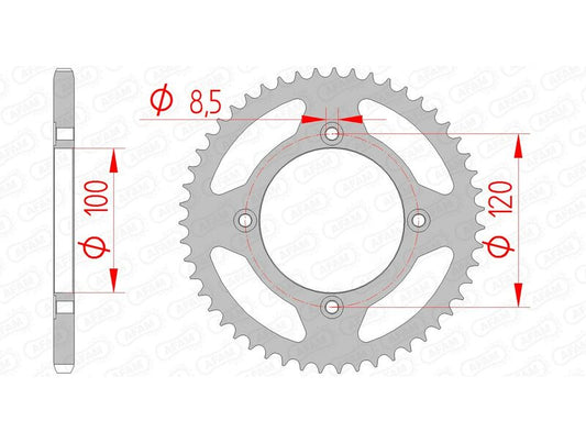 AFAM Steel Standard Rear Sprocket 38101 - 420 - 1074639001