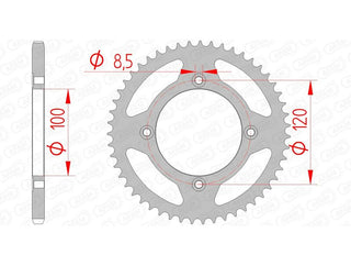 AFAM Stahl Standard Kettenrad 38101 - 420 - 1074639003