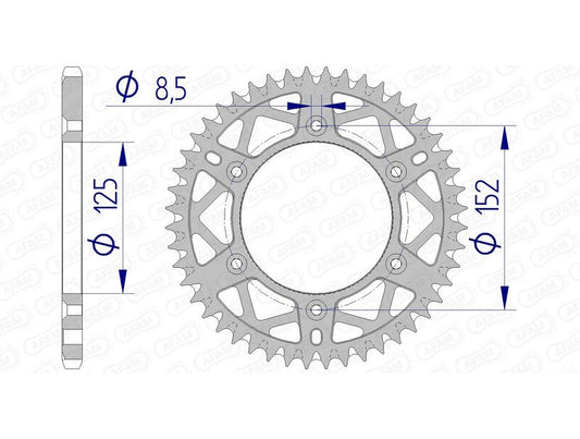 AFAM Aluminium Ultra-Light Self-Cleaning Rear Sprocket 39300 - 520 - 1074642003