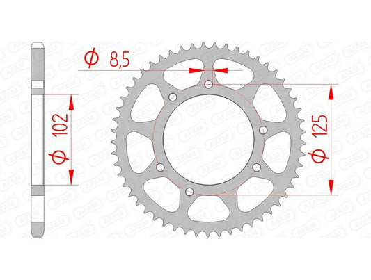 AFAM Steel Standard Rear Sprocket 41100 - 420 - 1074643001
