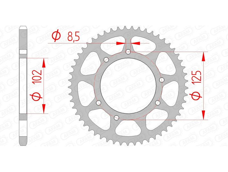 AFAM Steel Standard Rear Sprocket 41100 - 420 - 1074643002