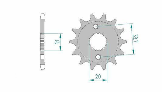 AFAM Steel Standard Front Sprocket 20212 - 428 - 1074645001
