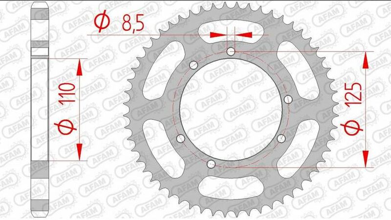 AFAM Steel Standard Rear Sprocket 59104 - 428 - 1074704001