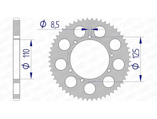 AFAM Aluminium Rear Sprocket 60104 - 428