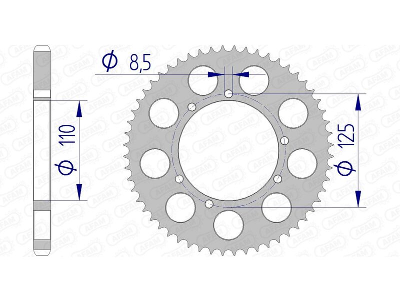 AFAM Aluminium Rear Sprocket 60104 - 428
