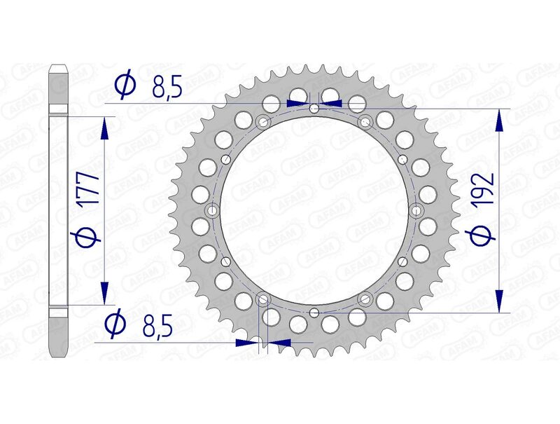 AFAM Aluminium Rear Sprocket 63300 - 520 - 1074712001