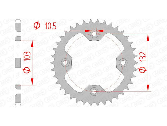 AFAM Steel Standard Rear Sprocket 71305 - 520 - 1074719001