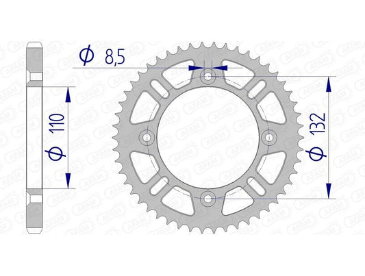 AFAM Aluminium Rear Sprocket 72102 - 428 - 1074727001