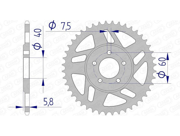 AFAM Aluminium-Kettenrad 72103 - 415