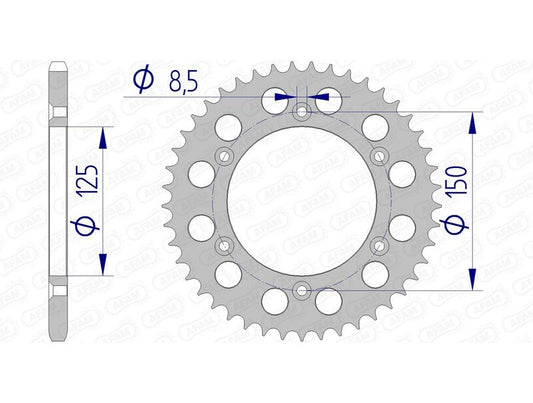 AFAM Aluminium Rear Sprocket 72304 - 520 - 1074736001