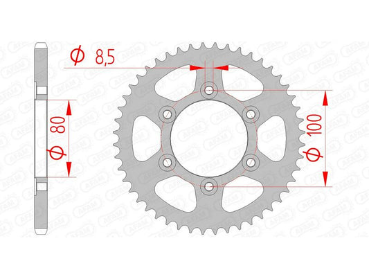 AFAM Steel Standard Rear Sprocket 80105 - 420 - 1074749001