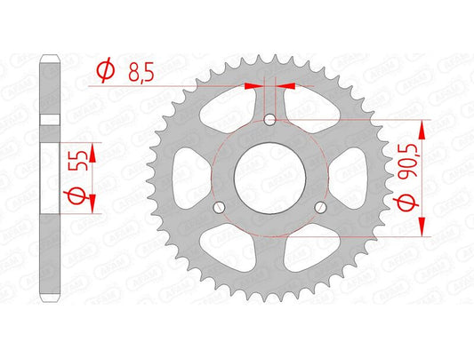 AFAM Steel Standard Rear Sprocket 80200 - 428