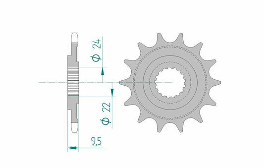 AFAM Steel Standard Front Sprocket 20311 - 520 - 1074754003