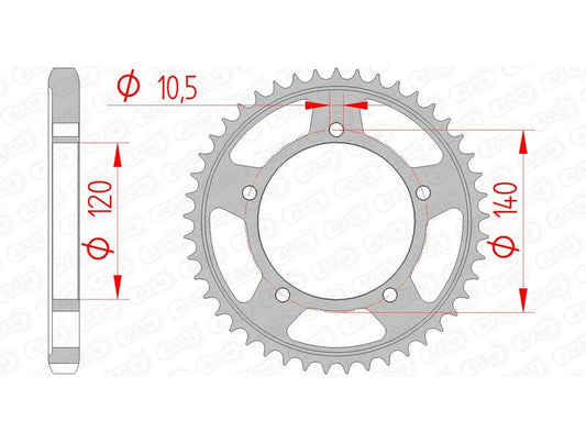 AFAM Steel Standard Rear Sprocket 86603 - 530 - 1074758003