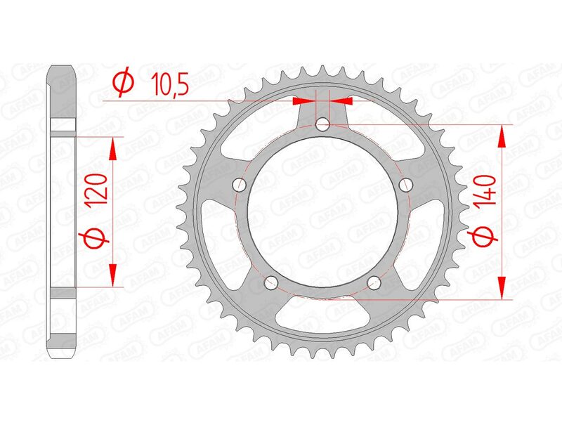 AFAM Steel Standard Rear Sprocket 86603 - 530 - 1074758006