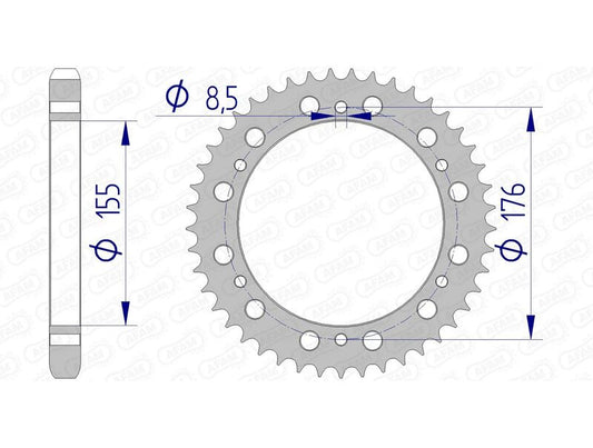 AFAM Aluminium Rear Sprocket 87601 - 530 - 1074762001