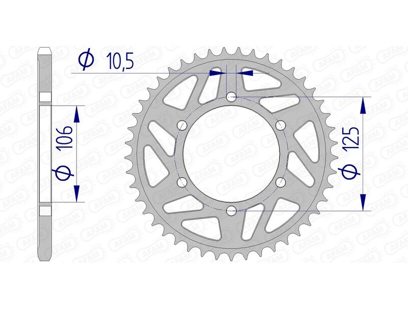 AFAM Aluminium Rear Sprocket 87606 - 520 - 1074766002