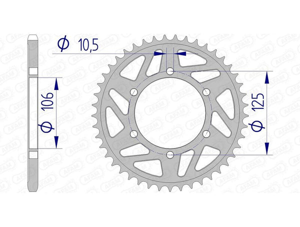 AFAM Aluminium Rear Sprocket 87606 - 520 - 1074766003