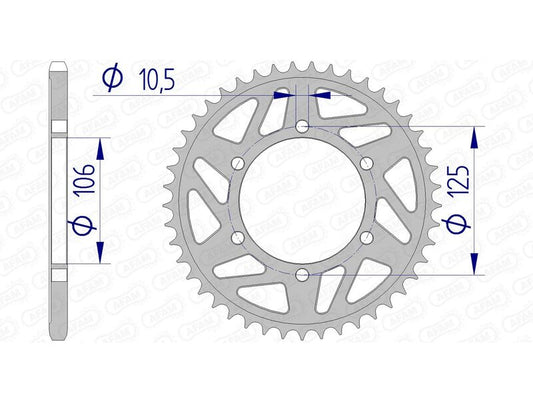 AFAM Aluminium Rear Sprocket 87606 - 520 - 1074766004