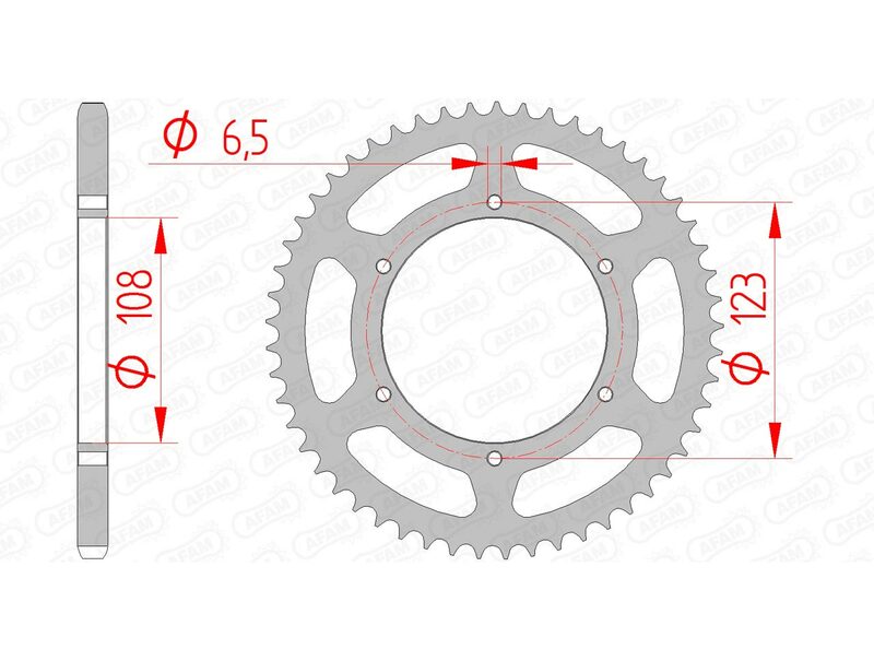 AFAM Steel Standard Rear Sprocket 92114 - 420 - 1074769002