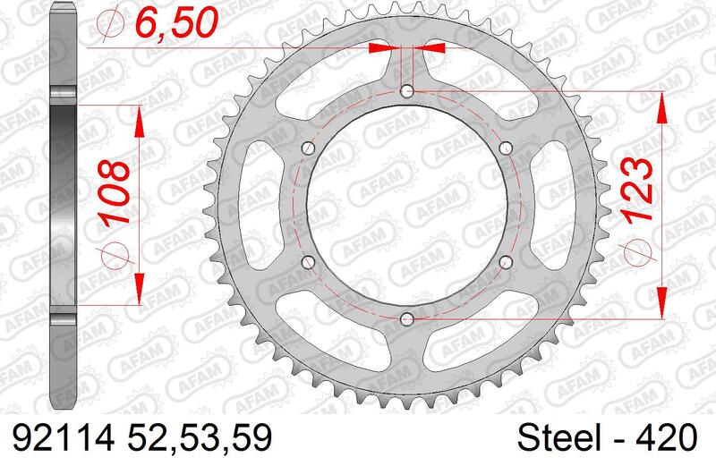 AFAM Steel Standard Rear Sprocket 92114 - 420 - 1074769003