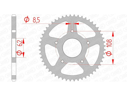 AFAM Steel Standard Rear Sprocket 92122 - 420 - 1074771002