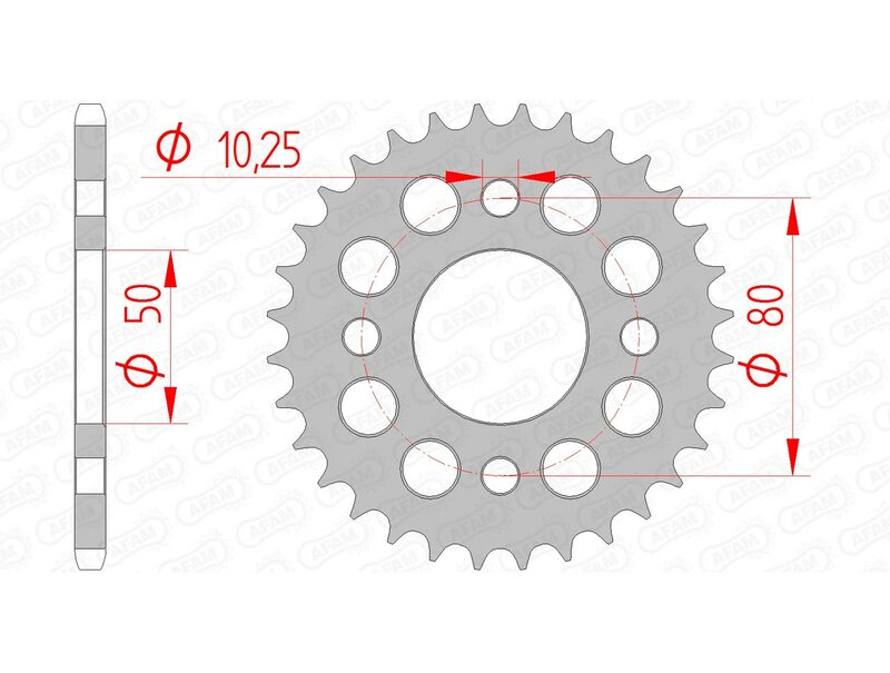 AFAM Steel Standard Rear Sprocket 92127 - 420 - 1074772001
