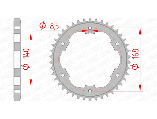 AFAM Steel Standard Rear Sprocket 92634 - 525 - 1074789002