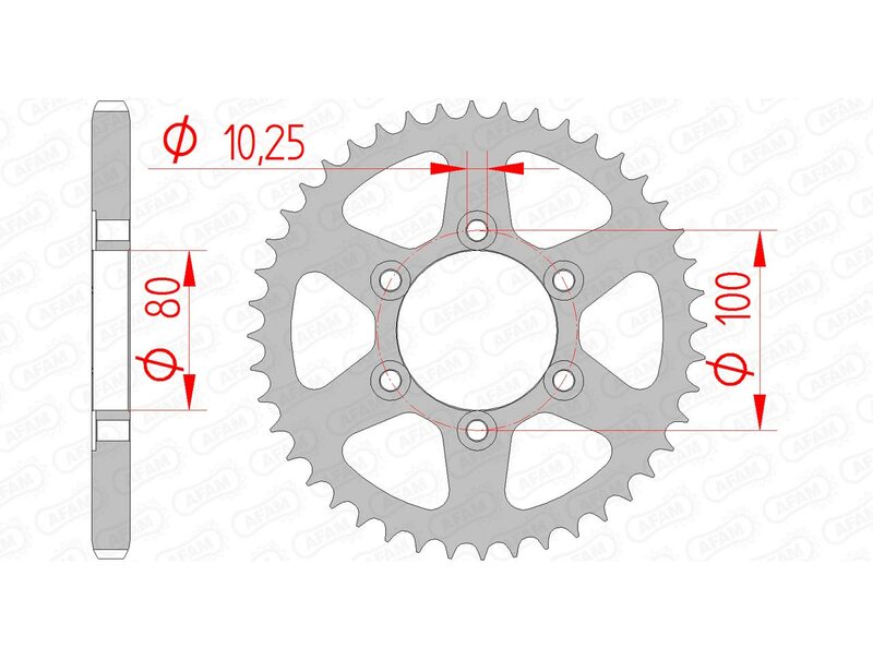 AFAM Steel Standard Rear Sprocket 92666 - 525 - 1074791001