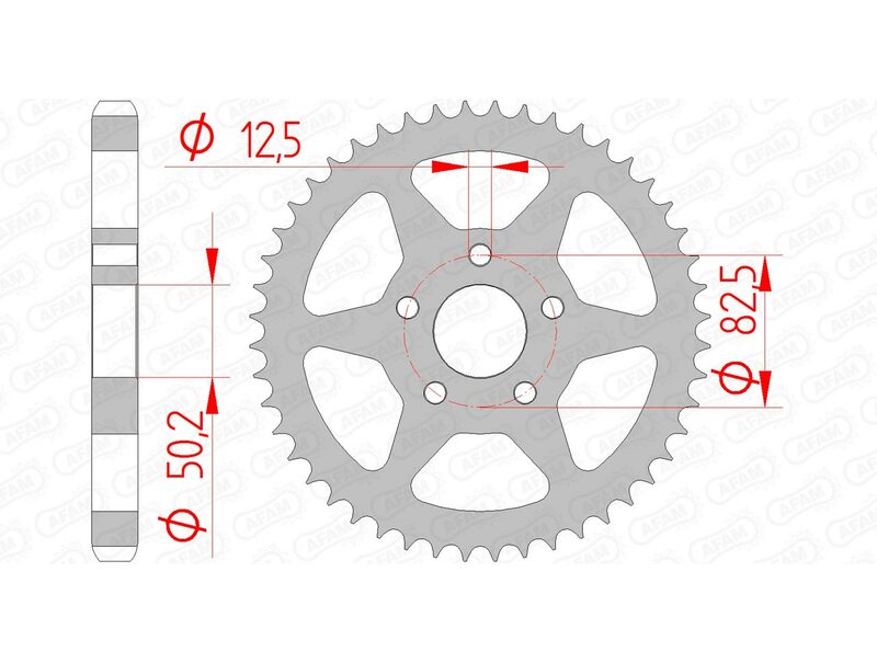 AFAM Steel Standard Rear Sprocket 92803 - 530 - 1074795001