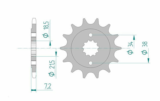 AFAM Steel Standard Front Sprocket 20320 - 520 - 1074796001